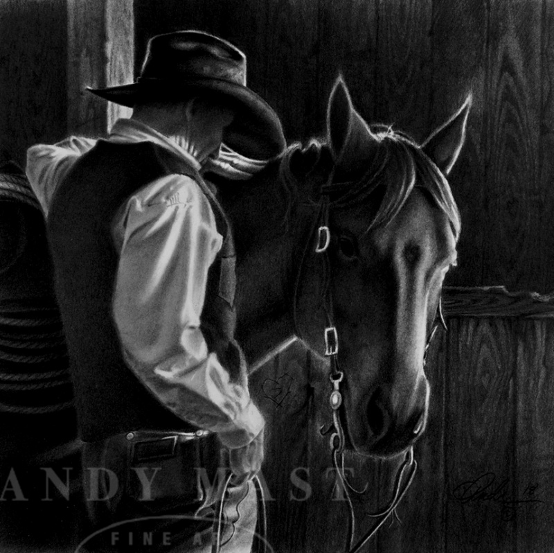 Morning Devotion, pencil art by Andy Mast