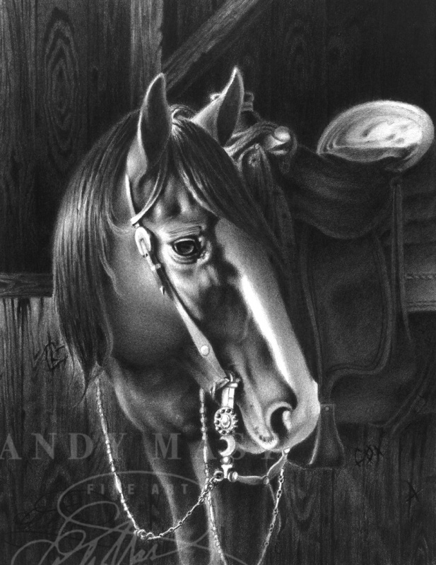 Quiet Patience, pencil art by Andy Mast