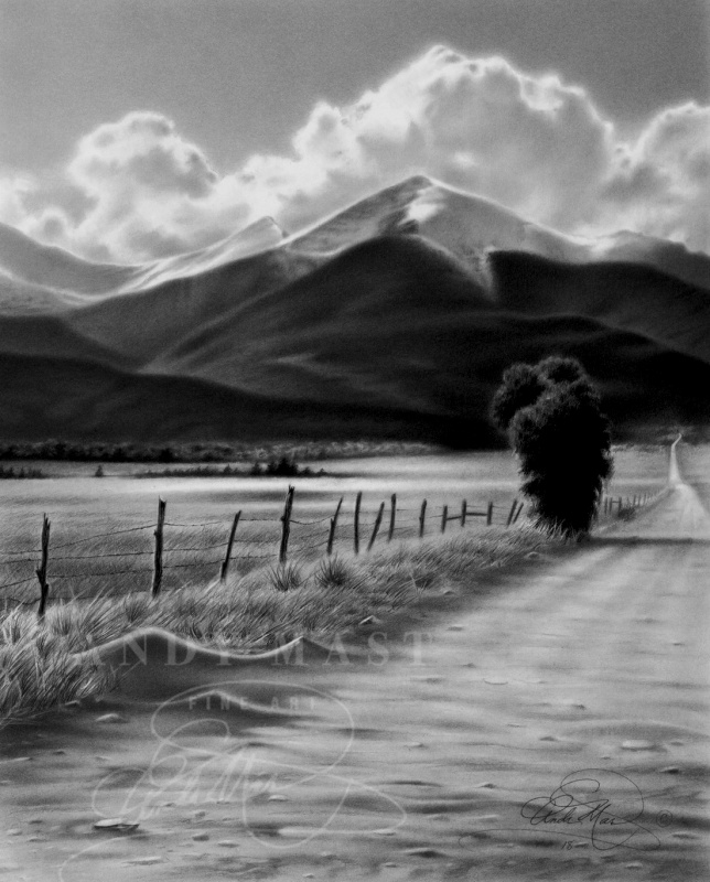 The Road Less Traveled, pencil art by Andy Mast